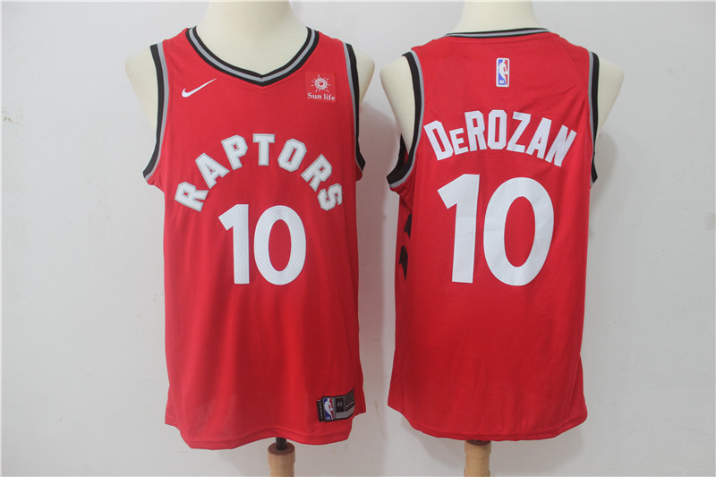 2019 Men Toronto Raptors #10 Derozan Red Game Nike NBA Jerseys